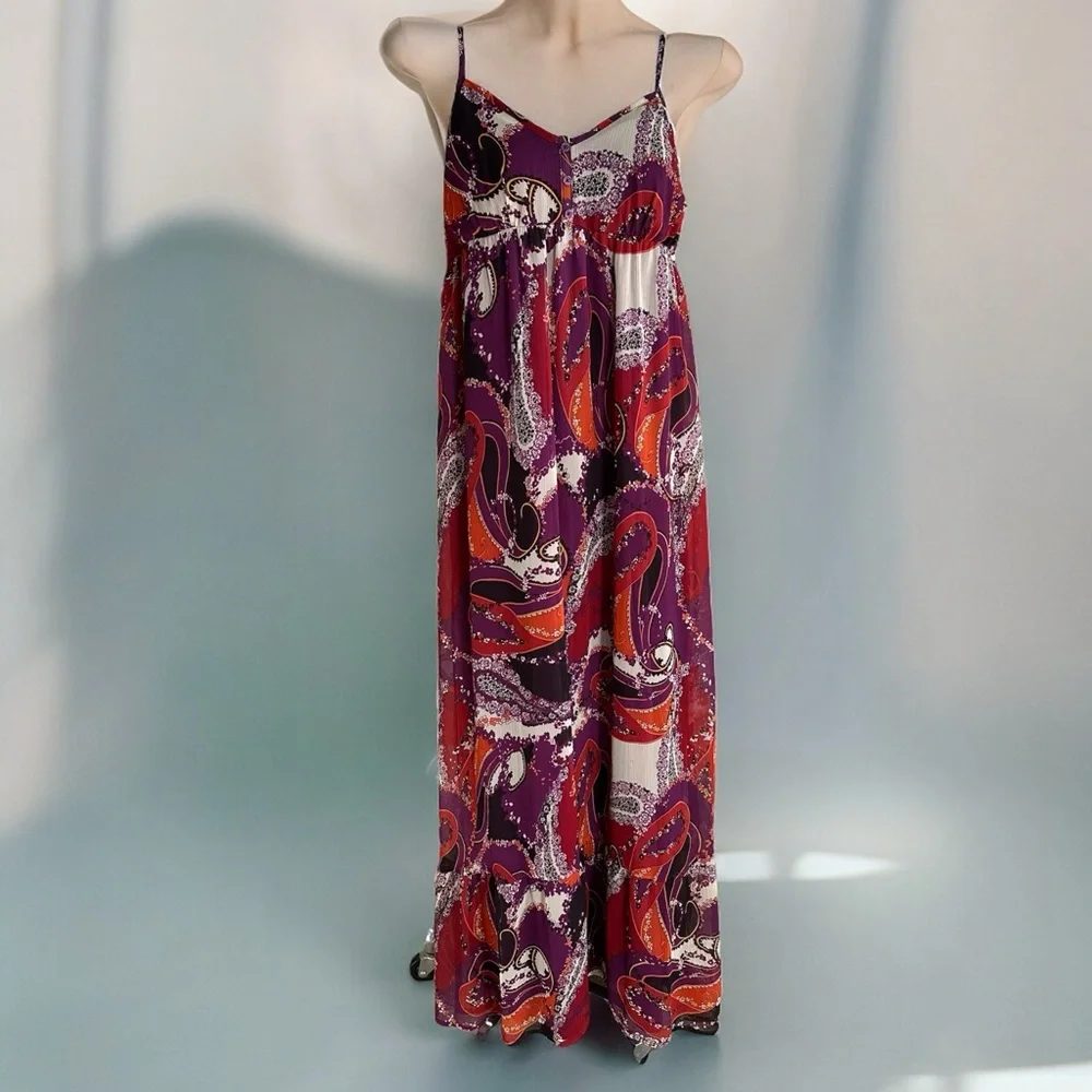 Apt. 9 Women's Fab Summer Sun Maxi Dress Boho Groovy Print Large - Picture 2 of 5